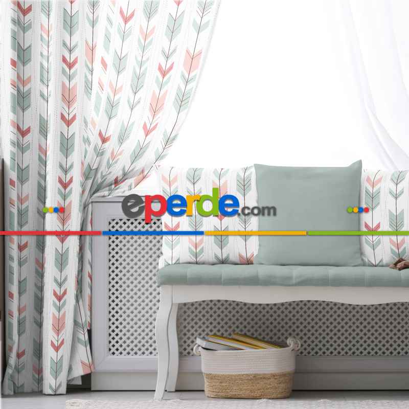 Oklu Fon Perde Evim 233 Kumaşı Kalındır Duck Bezi Değildir