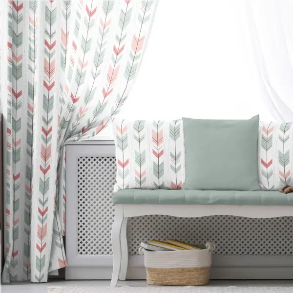 Oklu Fon Perde Evim 233 Kumaşı Kalındır Duck Bezi Değildir