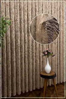 Salon Tül Perde - Vizon Cam Kırığı Tül Perde
