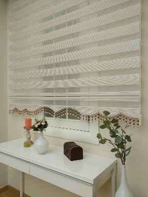 Zebra Perde - Dar Pileli Zebra Perde- Krem