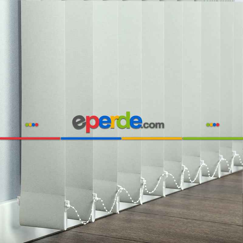 Gri Pvc Dikey Perde 703- Açık Gri , Beyaz Ve Açık Krem Renkleri Mevcut