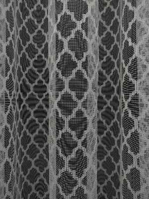 Damask Desen Fransız Dantel Örme Tül Perde & Kruvaze Perde- Ekru