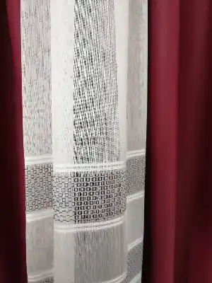 Bambu Vakko Enine Bantlı Tül Gri