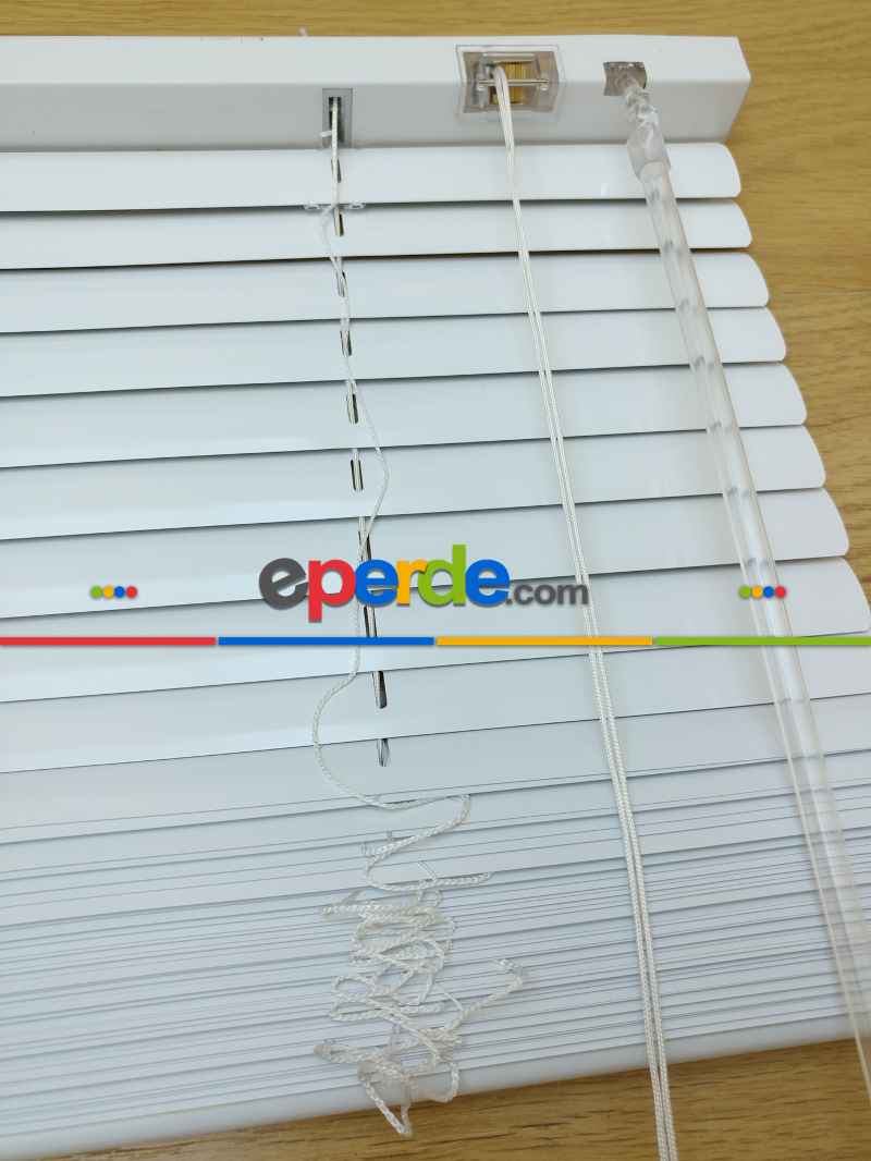 Beyaz - Alüminyum Jaluzi Perde - 25mm Kalınlığında- Beyaz