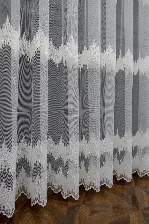 Brillant Tül Zigzag Desen Modern Tarz Moda Yeni Salon Tül Nakış İşlemeli Tül