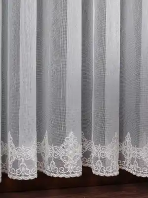 Etek Ucu Nakış İşlemeli Tül Perde