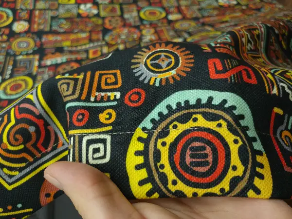 Etnik Desenli Fon Perde Evm273 _e - Kumaşı Kalındır Duck Bezi Değildir.- Siyah-Sarı-Antrasit