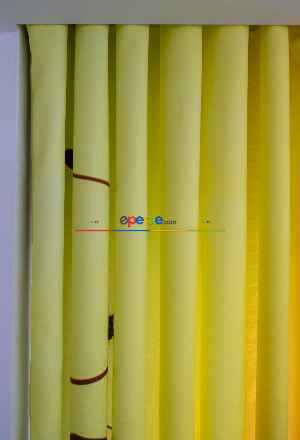 Hazır Ölçülü Dökümlü Kumaştan Gün Batımı Şehir Manzaralı Pilesiz Baskılı Fon Perde 1. Kalite