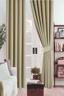 Bej Vizon Renk Karartma Blackout Güneşlik Fon Kalın Perde