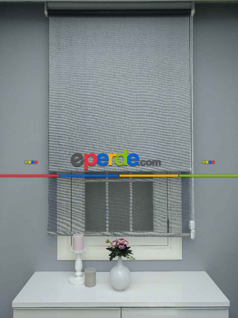 Mutfak - Çiftli Sistem Dantel Stor- Siyah