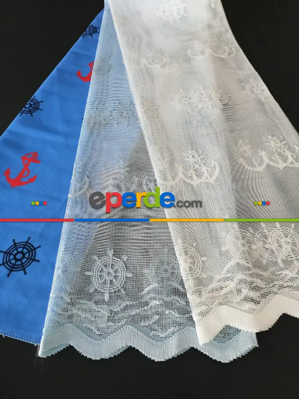 Milano Çocuk Odası Gemici Pano Fon - Mavi 50cm X 1cm 