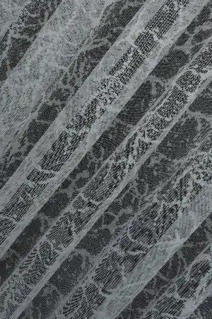 Fransız Dantel Tül - Şimşek Desen - Ütü İstemez- Ekru