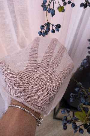 Çocuk Odası - Naturel Keten Tül - Pudra Pembe