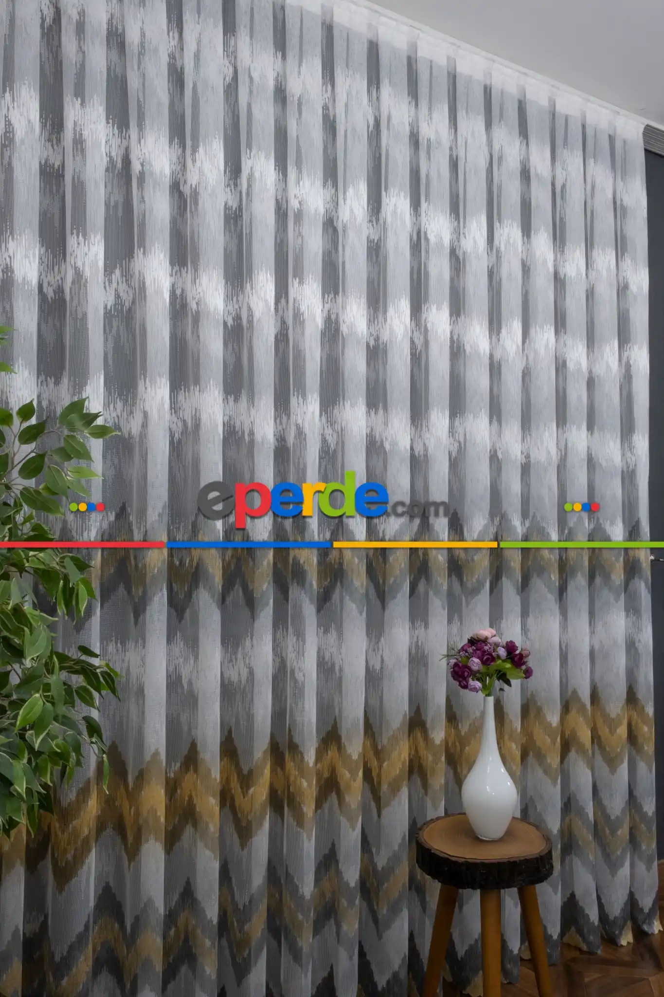 Yatak Odası - Harmony Tül Yeni Tasarım Renkli Sarı Renk Tül