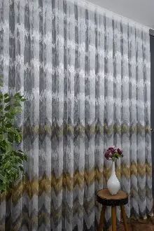 Yatak Odası - Harmony Tül Yeni Tasarım Renkli Sarı Renk Tül