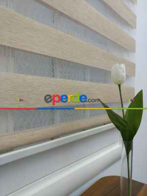 #üreticifirma %40 İndirimli!!! Sütlü Kahve Bej Bambu Zebra Perde Ozel Fiyat- Bej-açık Camel