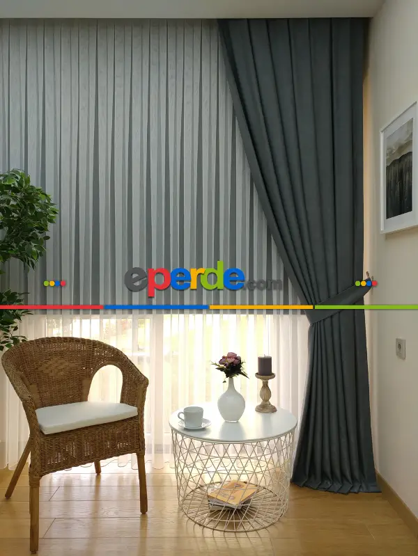 Soft Açık Gri Fon Perde (150)- Gri-füme-antrasit