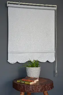 Halim Perdesan Sr-208 Gri Renk Panama Serisi Mat Stor Perde