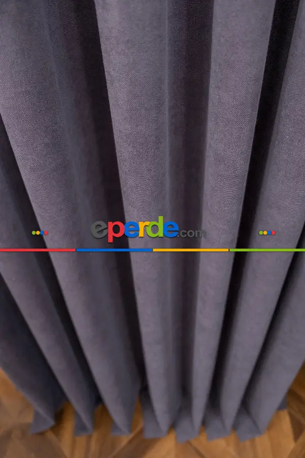 Atirasit Gri Düz Fon Perde En Dökümlü Fon Perde