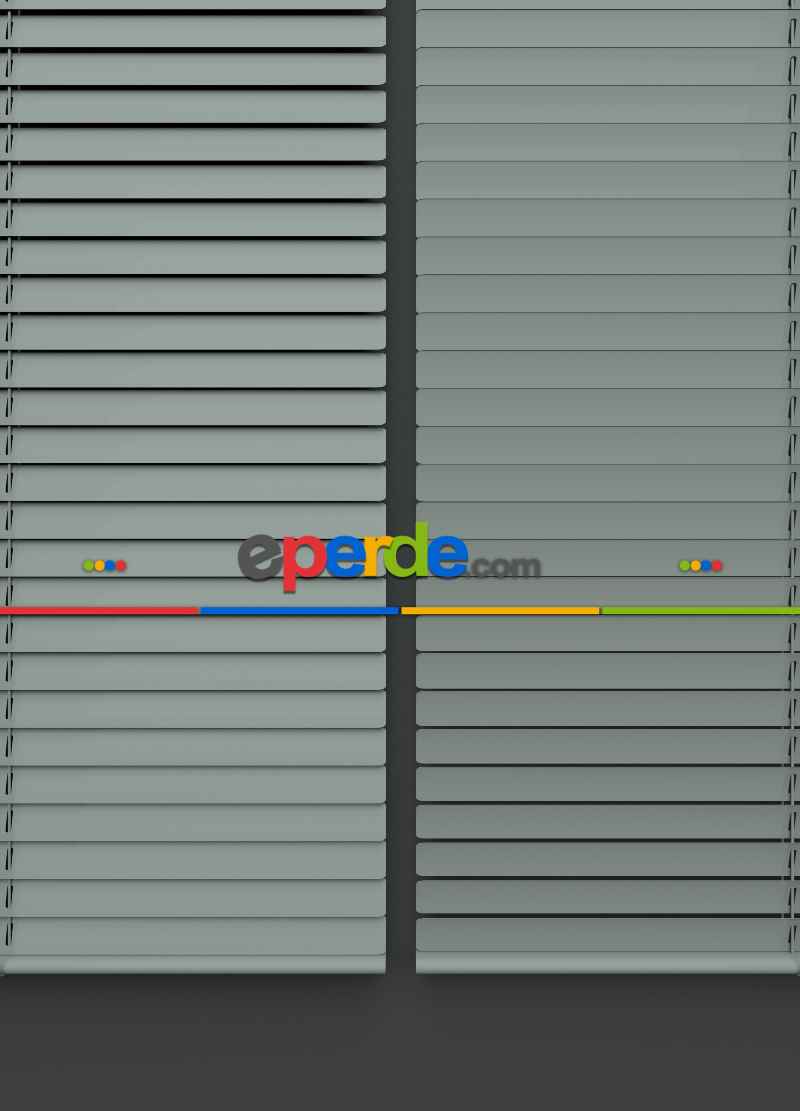 Mutfak - 1. Kalite Gri-füme - Alüminyum Jaluzi Perde - 25mm Kalınlığında