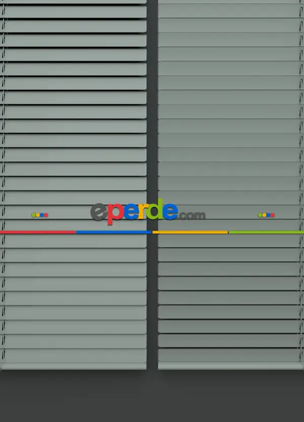 Mutfak - 1. Kalite Gri-füme - Alüminyum Jaluzi Perde - 25mm Kalınlığında