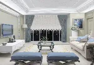 Drape Dar Bant Kadife Bantlı Yarım Şelale İp Perde Beyaz- Beyaz