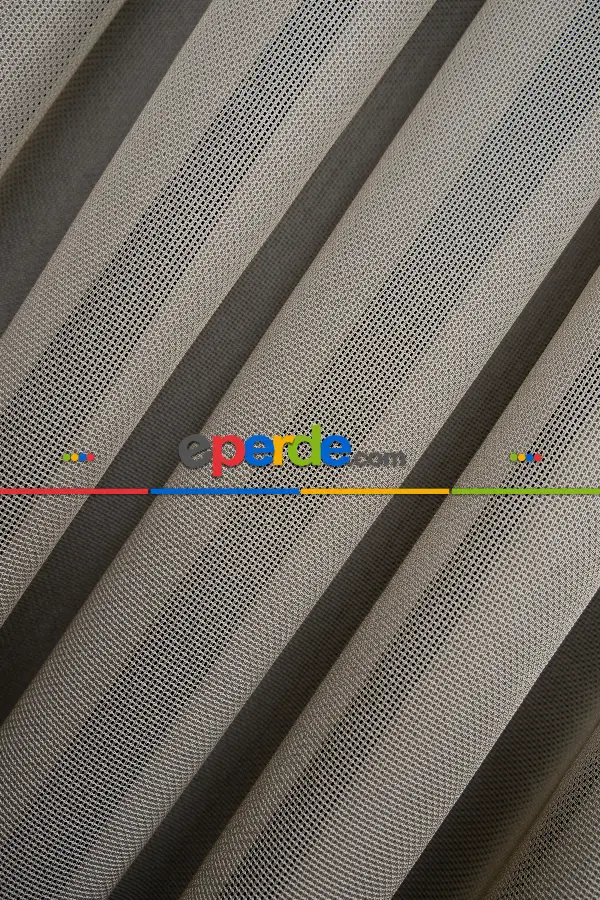 Salon Tül - Vizon Renkli Kedi Tırmalamalarına Dayanaklı Tül Perde