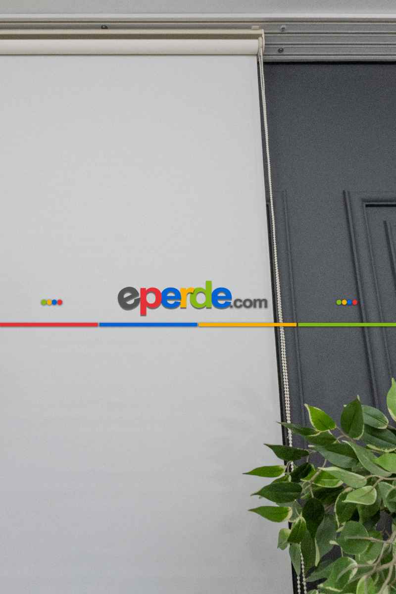 Stor Perde Düz Pvc Mat Stor Güneşlik 1 Kalite Yıkanabilir Açık Krem