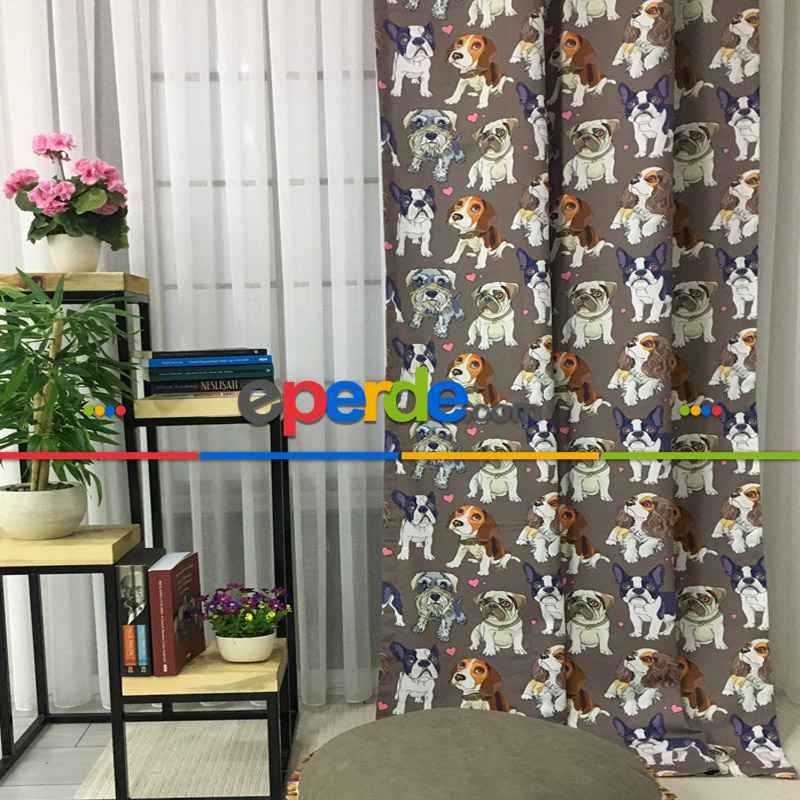 Çocuk Odası Fon Perde- Siyah