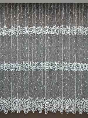 Brode İşlemeli Nakışlı Tül Perde (280)- Ekru