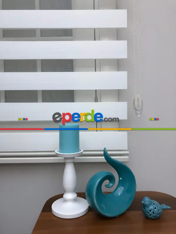 Yüksek Kalite Düz Zebra Perde - Ekru Renk- Ekru