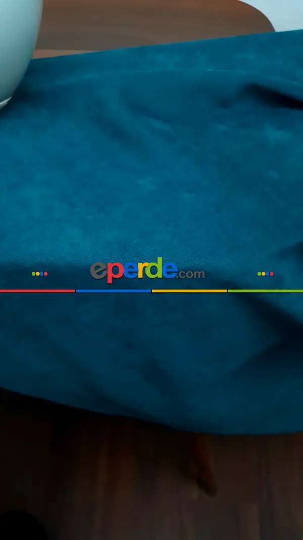 Petrol Mavisi Düz Fon Perde (280 Eninde)- Petrol Mavisi