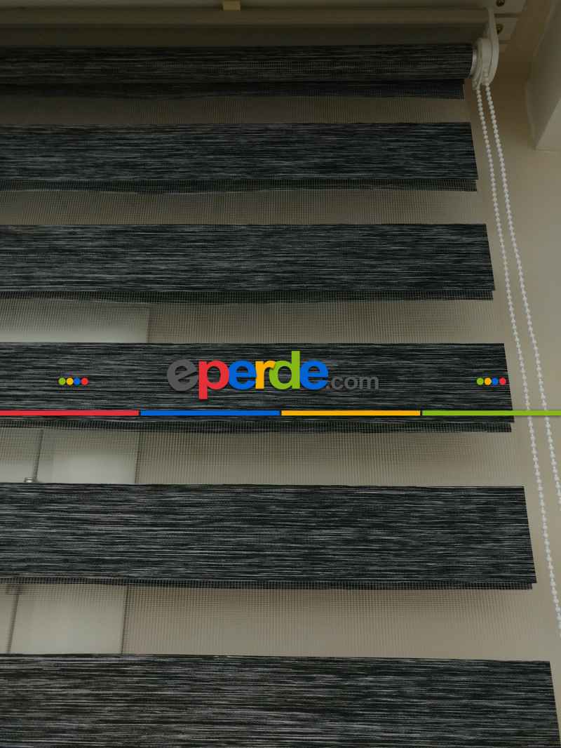 Mutfak Zebra Perde Düz Seri- Füme