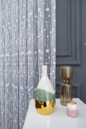 Salon Tül - Brode Selçuklu Desen İşleme Nakış Tasarım Tül Perde