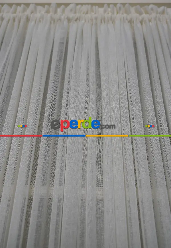 Keten Tül Ütü İstemez Dökümlü Tül