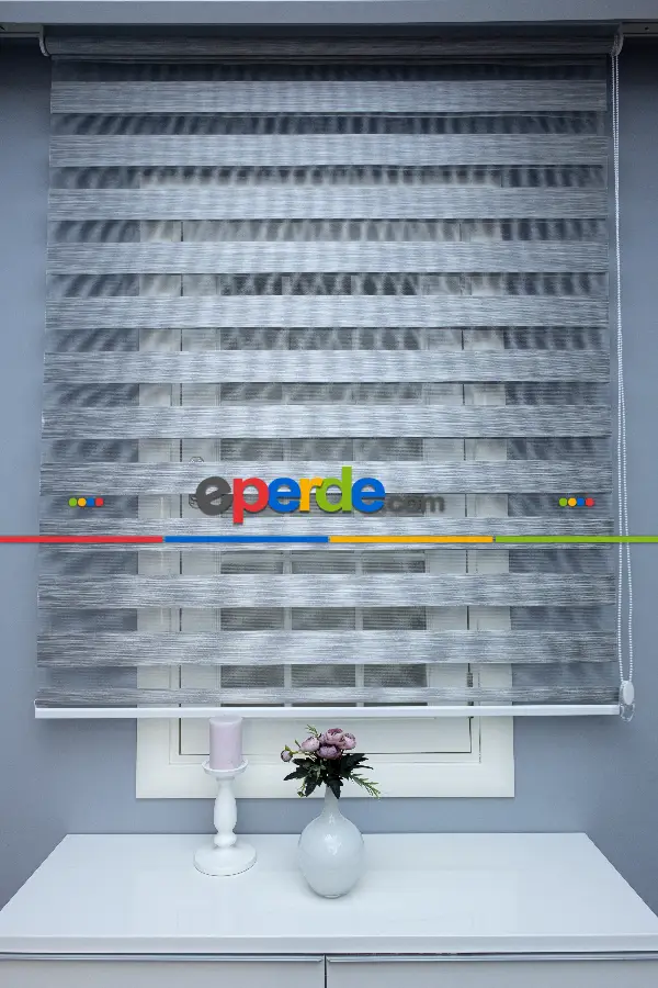 Gri Bambu Zebra Perde Orjinal Zebraperde Gri Renk Zebra Perde- Gri-füme-antrasit