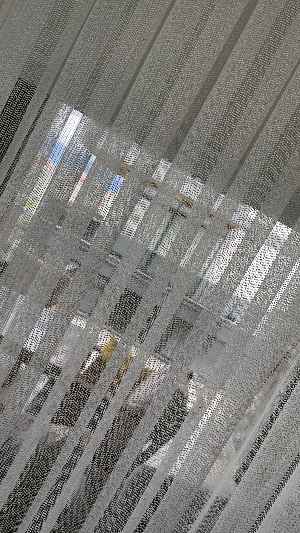 % 50 İndirimli Hazır Ölçü Çizgili Düz Tül - Ütü İstemez