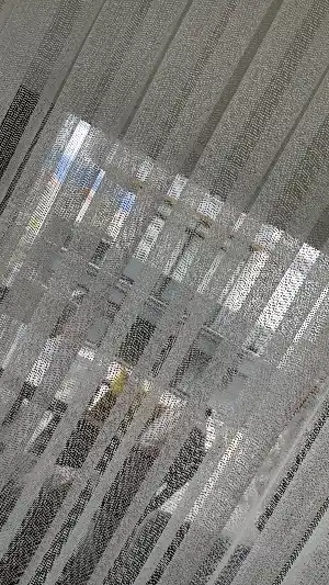 % 50 İndirimli Hazır Ölçü Çizgili Düz Tül - Ütü İstemez