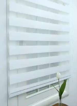 Zebra Perde-tual Beyaz Renk Düz Zebra Perde- Beyaz