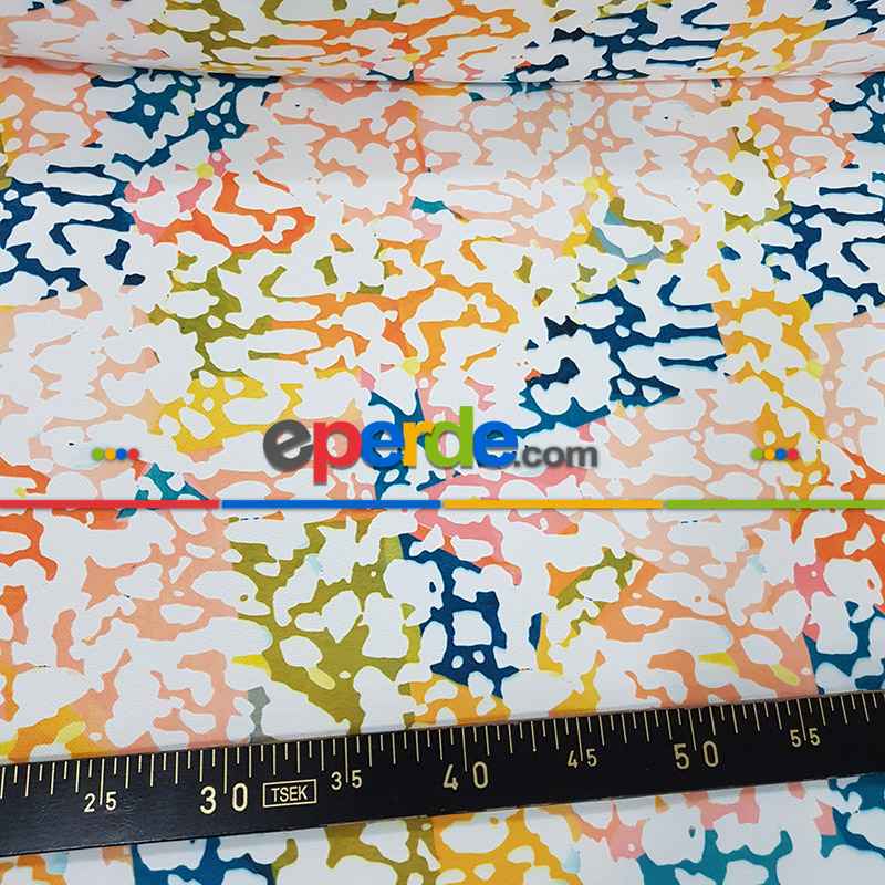 Modern Mutfak Perdesi Kanat Fon Perde Desenli- Sarı