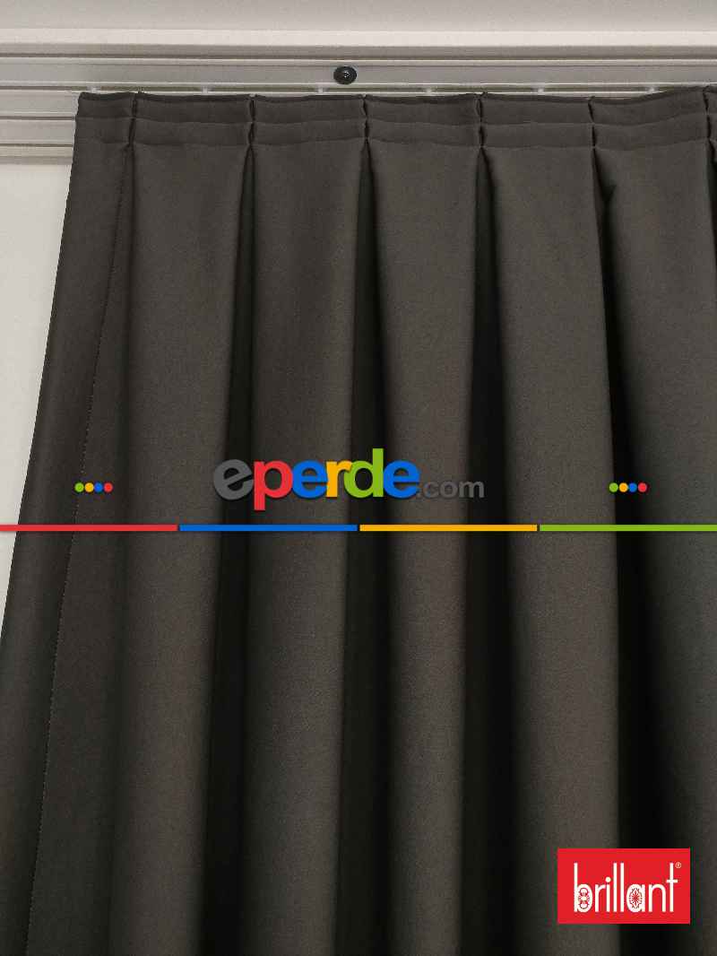 %99 Brillant Karartma Blackout Antrasit Gri Renk Fon Perde- Antrasit