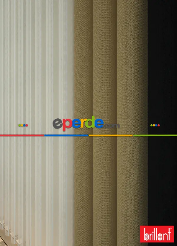 Brillant Akıllı Tül Siyah-altın Perde Tül Dikey Zebra Perde Düz 1. Kalite