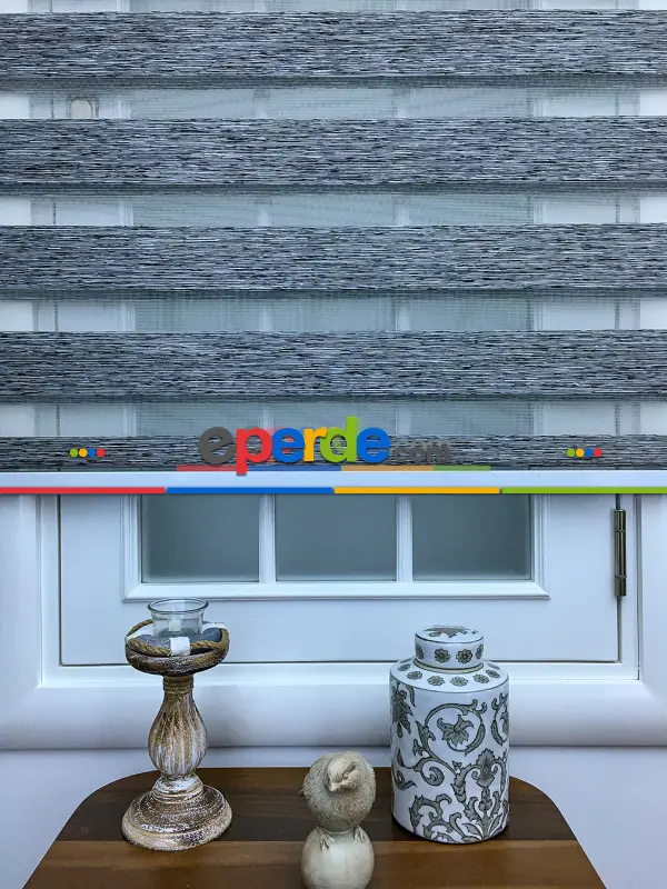 Füme Bambu Zebra Perde- Füme