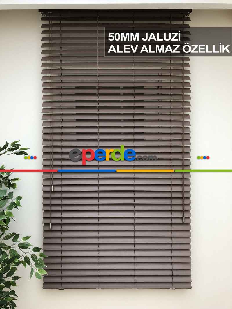 Mutfak Ahşap Jaluzi Perde- Vizon Rengi