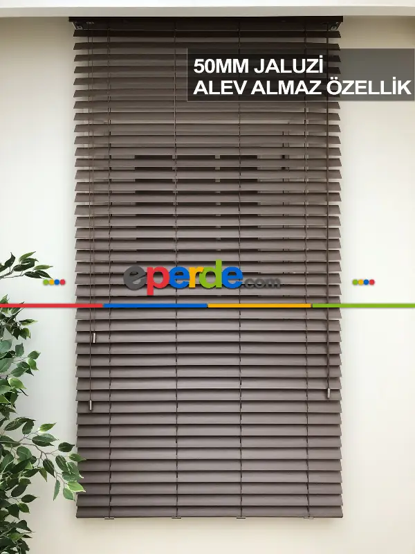 Mutfak Ahşap Jaluzi Perde- Vizon Rengi
