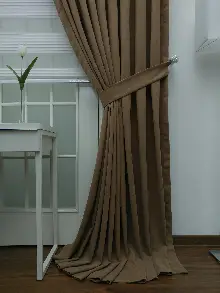 Genç Odası - Fon Perde - Kahve - Kahverengi 808