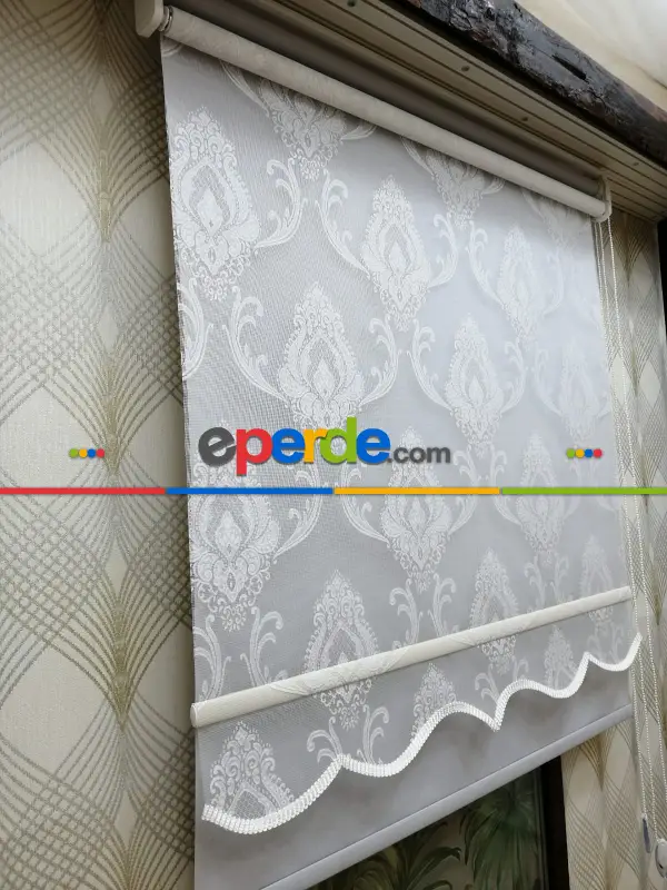 Çifli Sistem Tül Ve Stor Perde Bdz ( 827 )- Beyaz