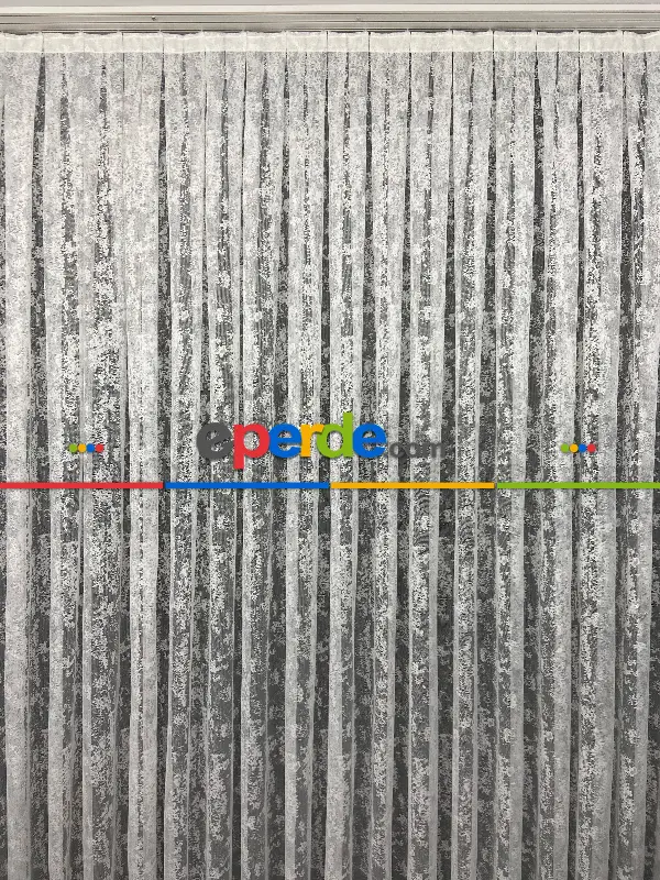 Salon Yatak Odası Fransız Dantel 2021 Tül Perde- Ekru