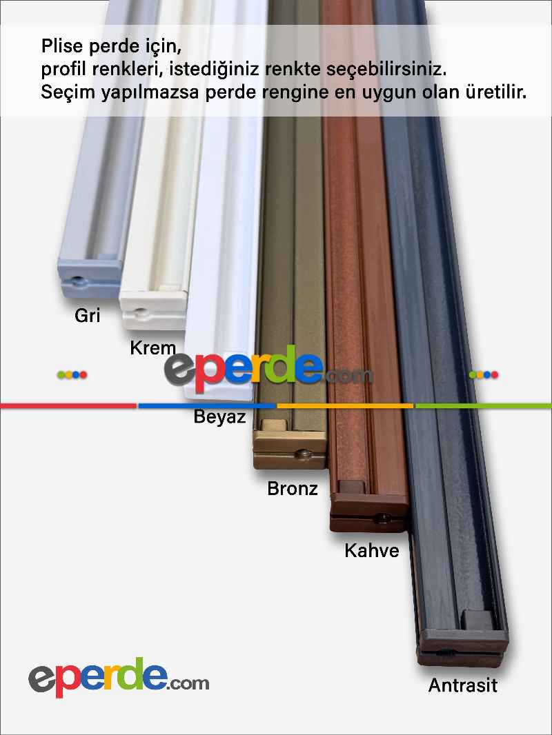 Plise Perde Cam Balkon Perdesi (15 Renk) 1. Kalite Matkapsız Montaj Yaylı Sistem