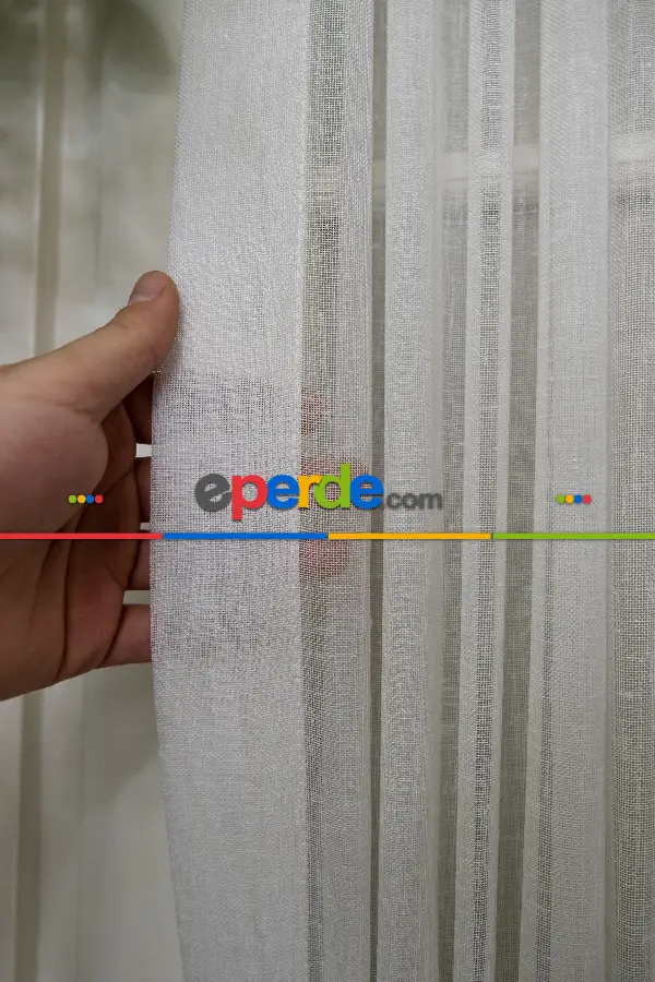 Keten Tül Ütü İstemez Dökümlü Tül